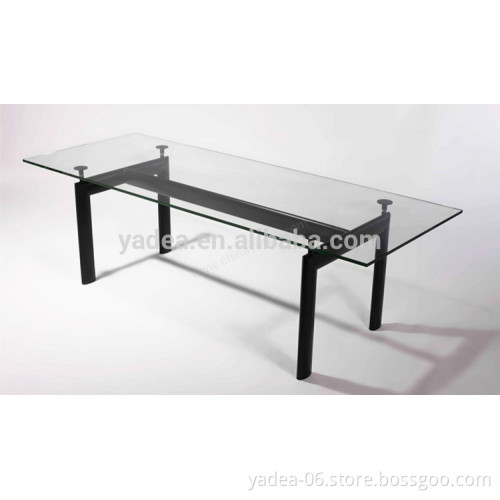 Wholesale Factory direct Le Corbusier LC6 Glass Dining Table